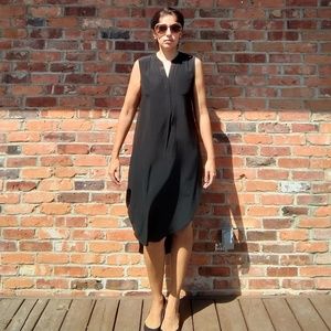 Pure Navy 100%  Silk Shirt Dress